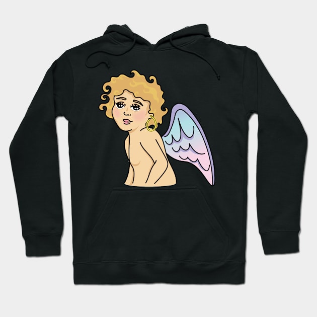 Angel with the Halo Earring Hoodie by artslee